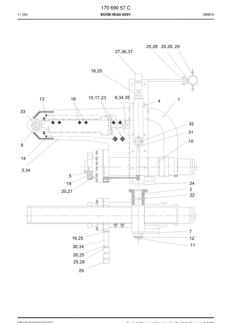 00347958 003 479 58 BEARING BUSHING - Sandvik Technical Drawing