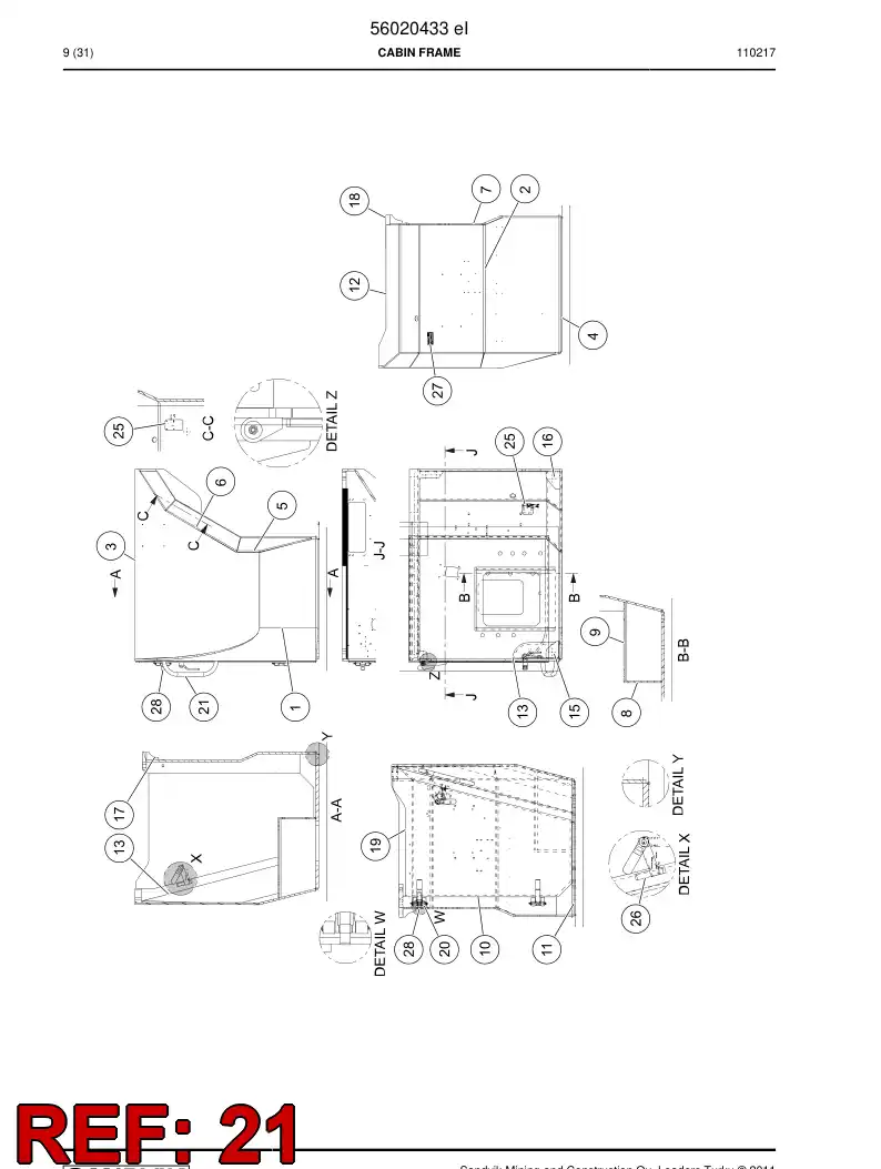 00421780 004 217 80 Handle - Sandvik Technical Drawing
