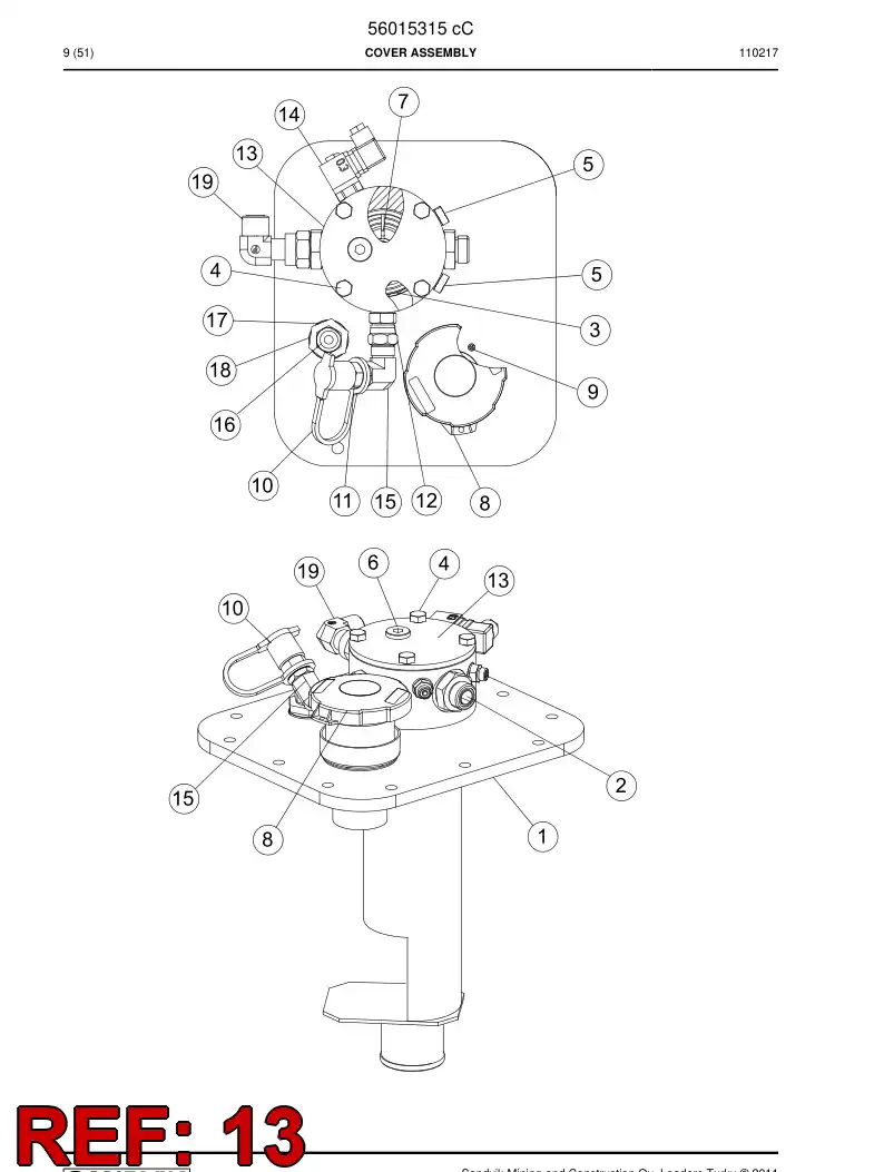 00514080 005 140 80 Guard - Sandvik Technical Drawing
