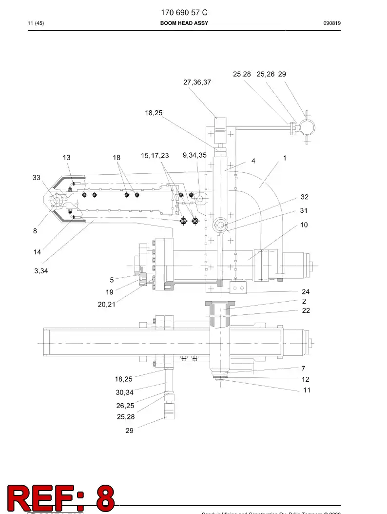 00615448 006 154 48 PIN - Sandvik Technical Drawing