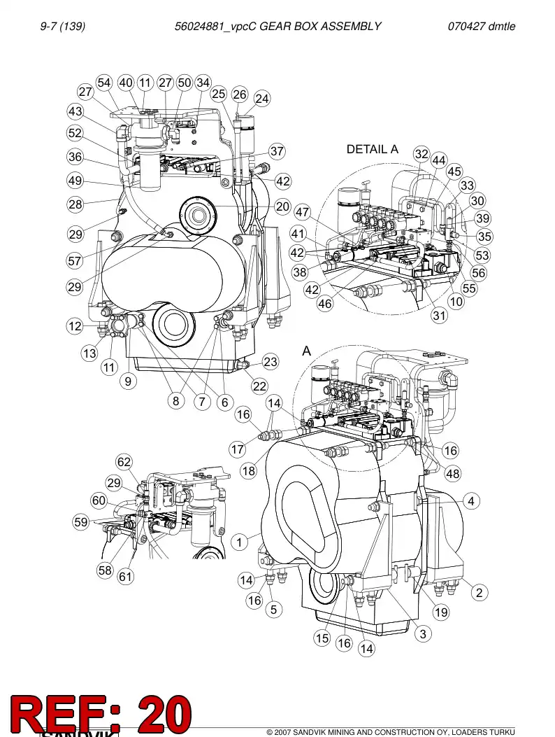 00683220 006 832 20 Flange - Sandvik Technical Drawing