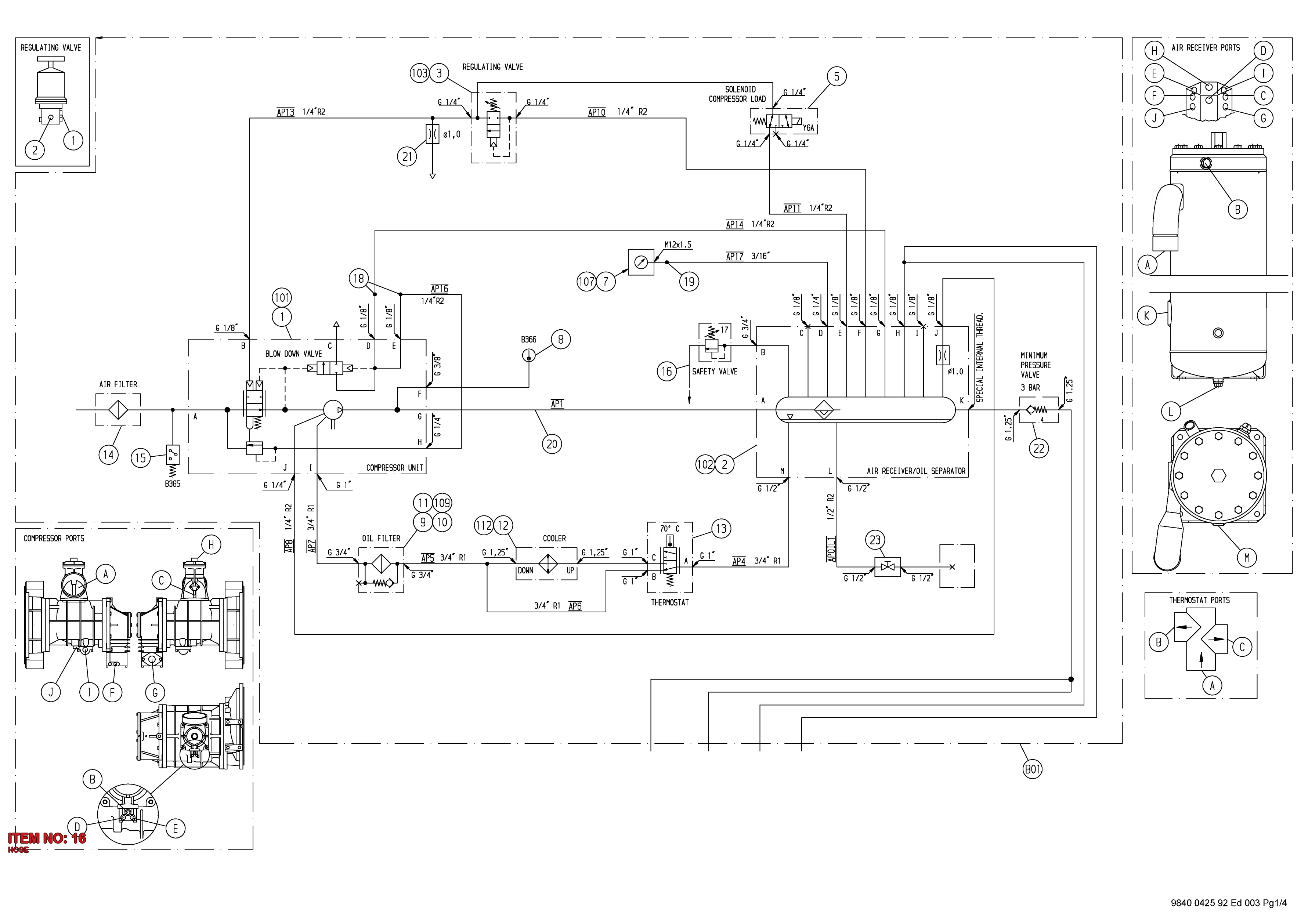 0071 8702 46 HOSE - Technical Drawing