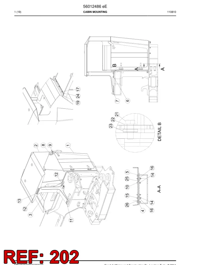 00719980 007 199 80 Hinge - Sandvik Technical Drawing
