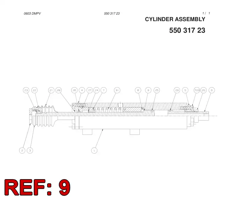 00742870 007 428 70 PISTON - Sandvik Technical Drawing