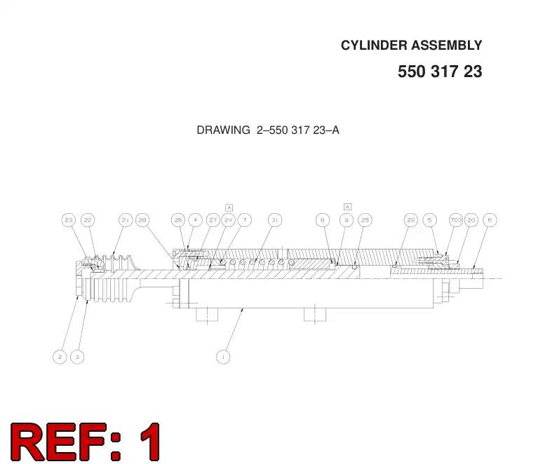 00742880 007 428 80 CYLINDER TUBE - Sandvik Technical Drawing