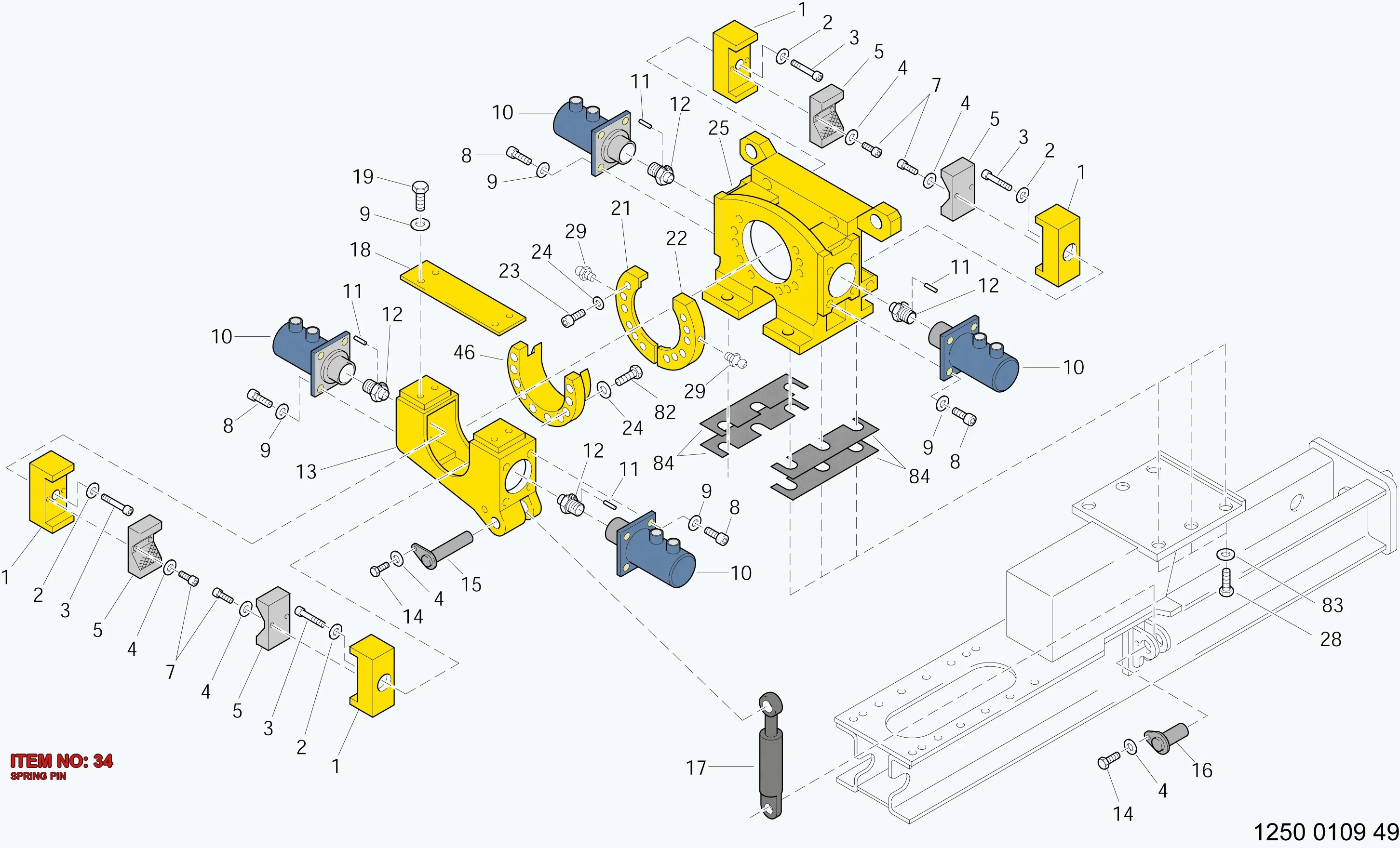 0108 1248 00 SPRING PIN - Technical Drawing