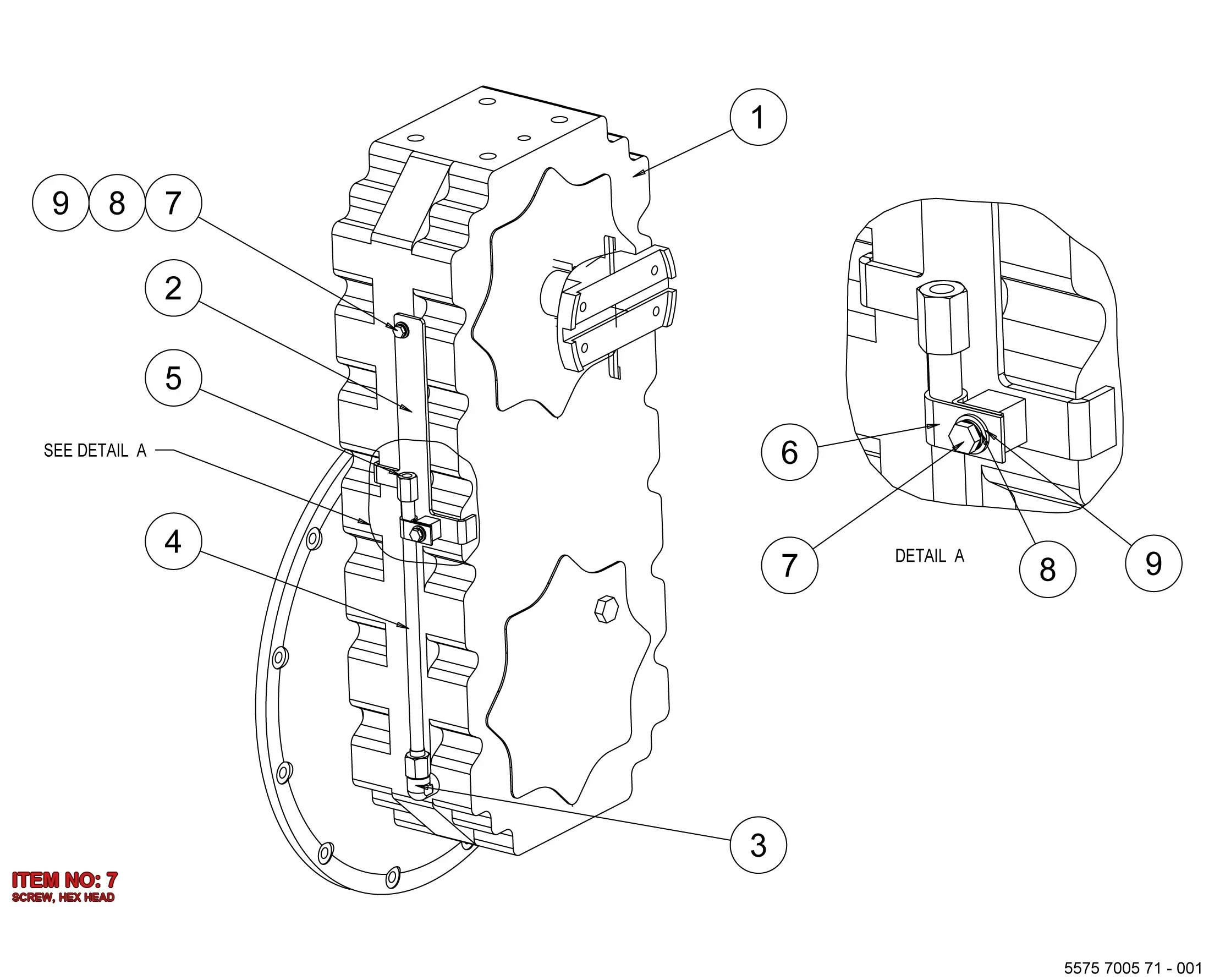 0144 3205 03 SCREW, HEX HEAD - Technical Drawing