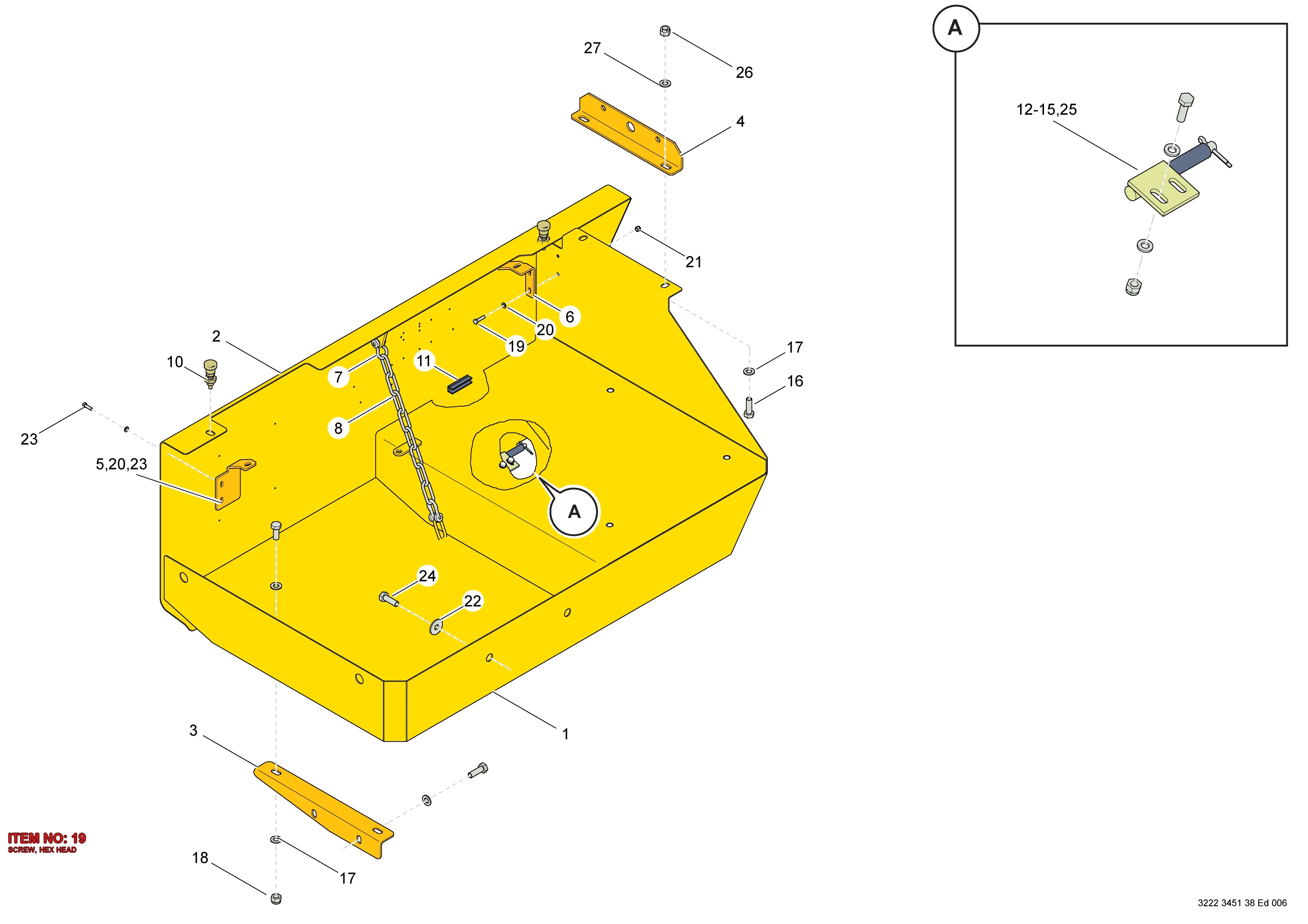 0147 1208 03 SCREW, HEX HEAD - Technical Drawing