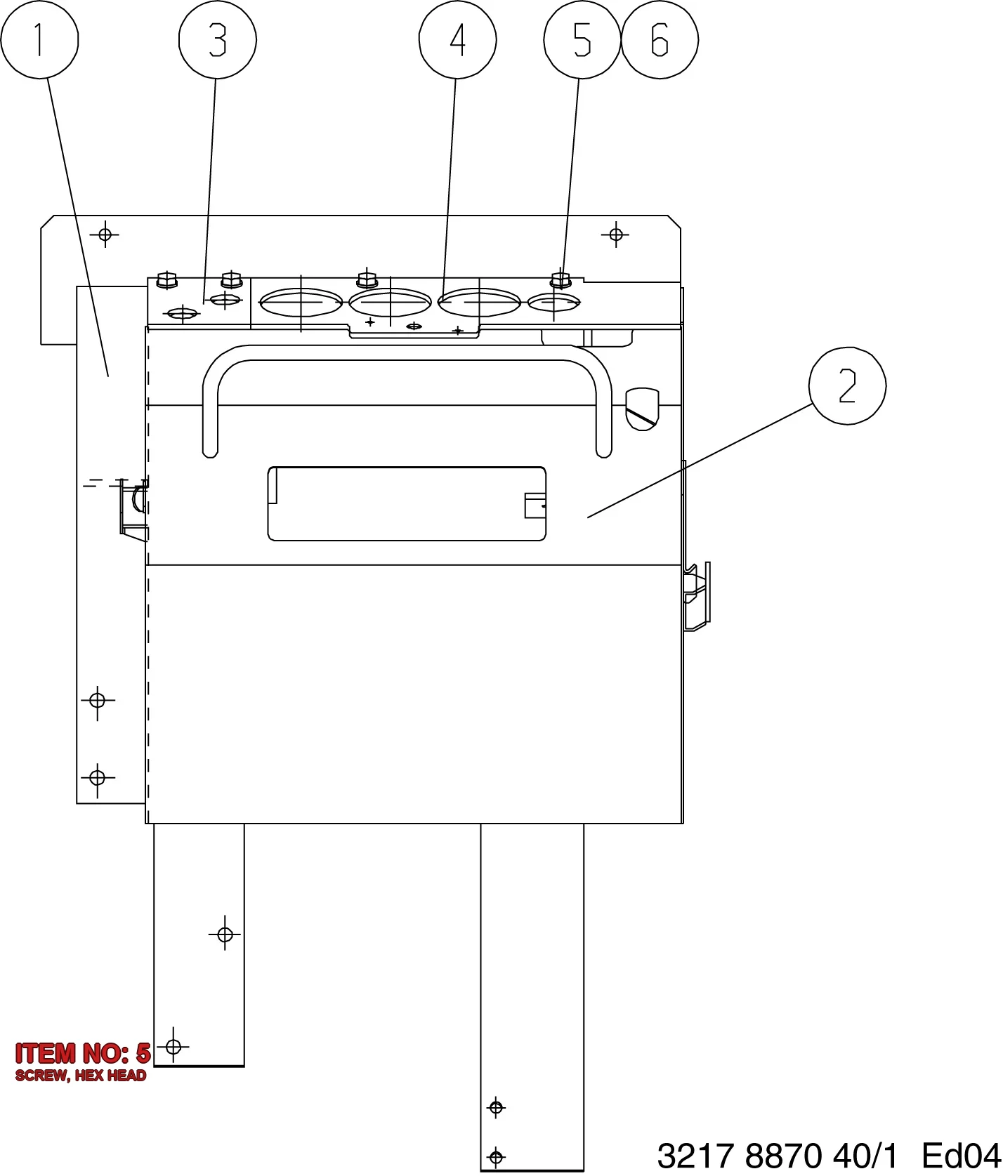 0147 1321 03 SCREW, HEX HEAD - Technical Drawing