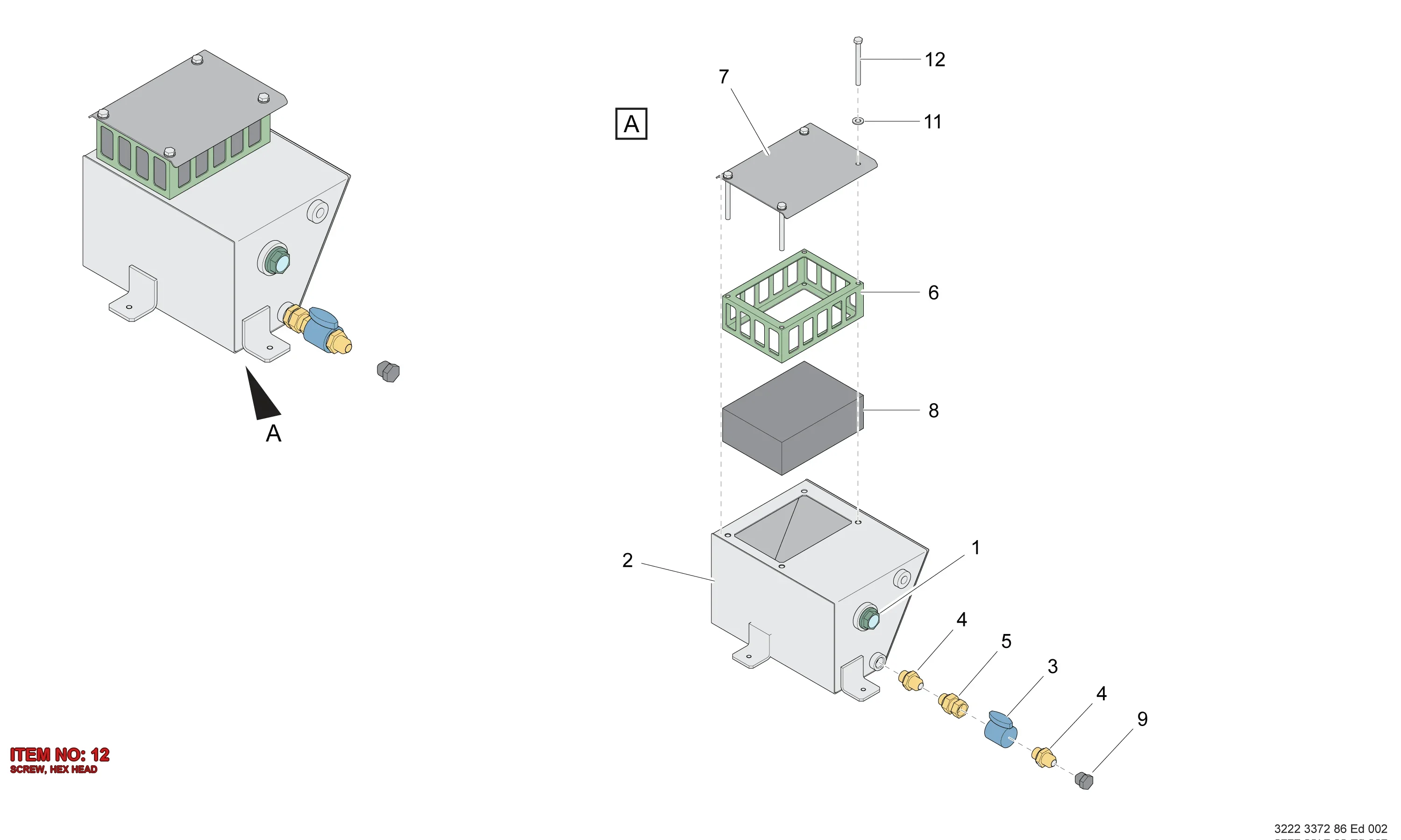 0147 1338 03 SCREW, HEX HEAD - Technical Drawing