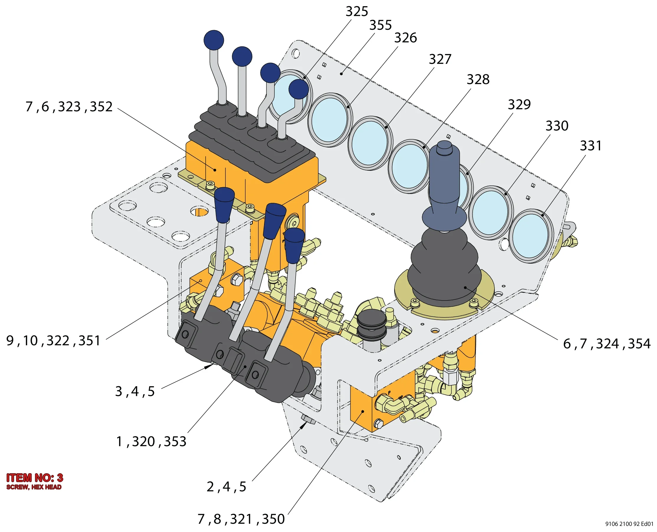 0147 1372 03 SCREW, HEX HEAD - Technical Drawing