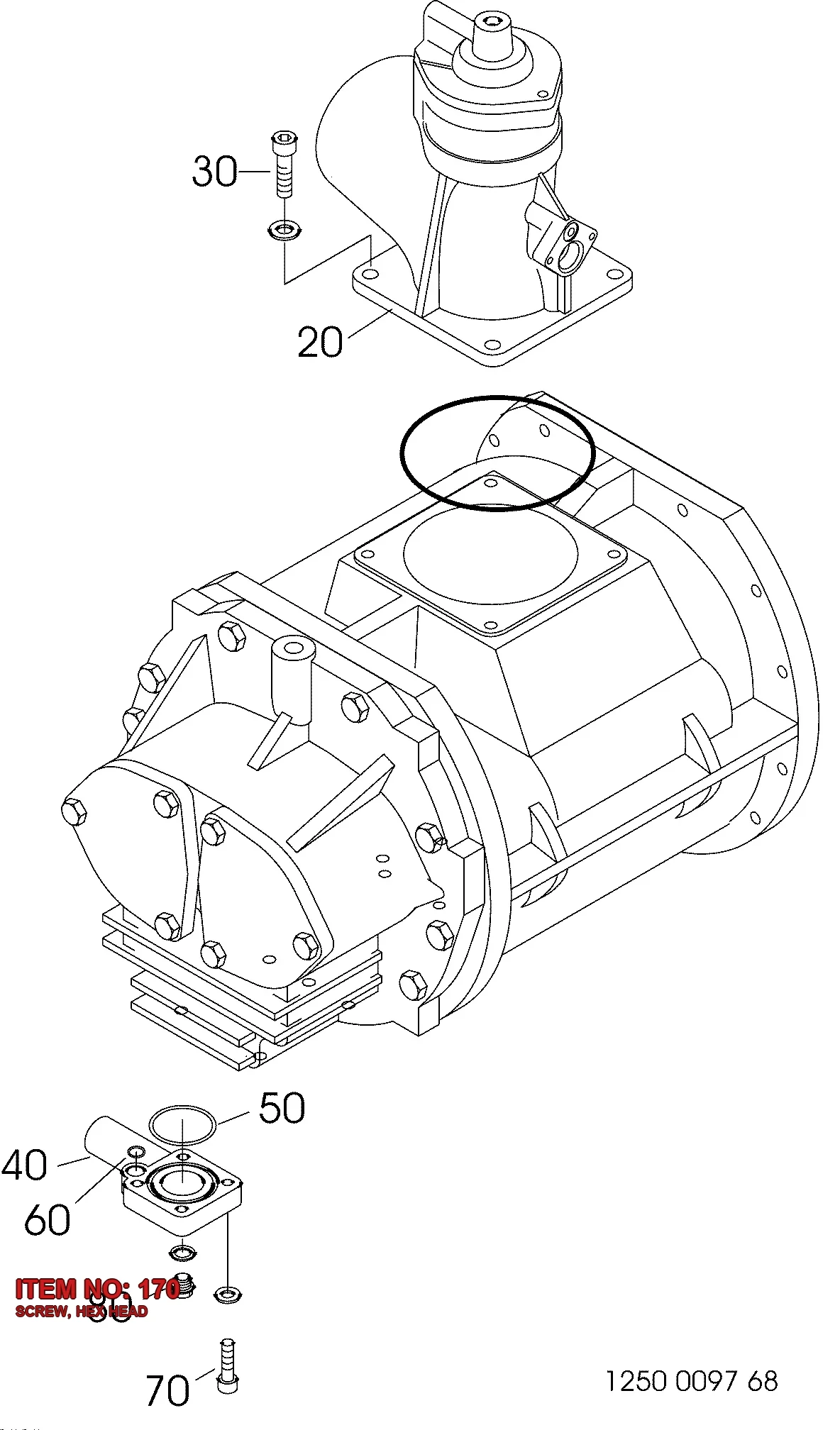 0147 1375 03 SCREW, HEX HEAD - Technical Drawing