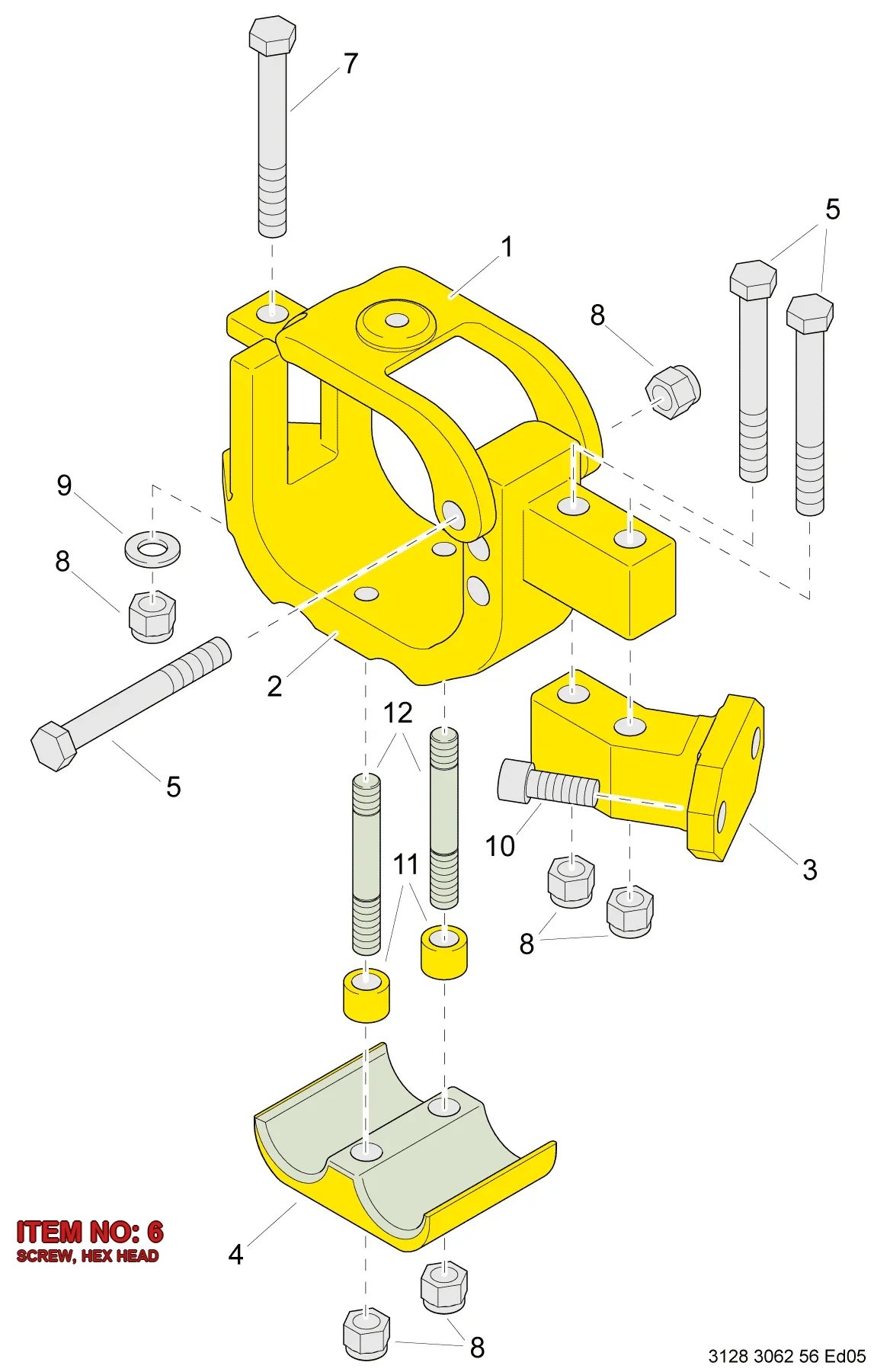 0147 1417 03 SCREW, HEX HEAD - Technical Drawing
