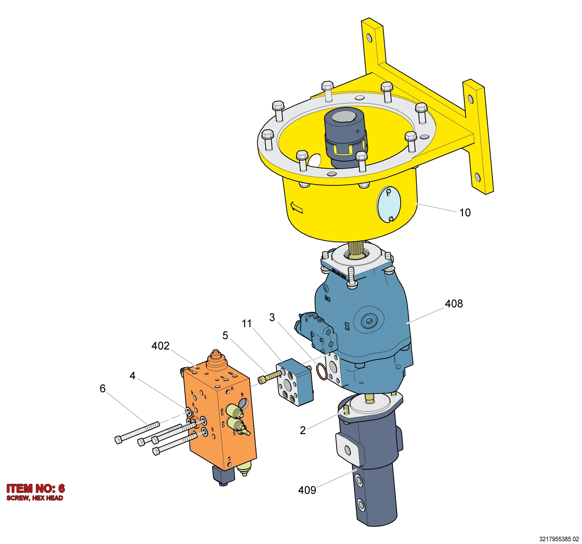 0147 1418 12 SCREW, HEX HEAD - Technical Drawing