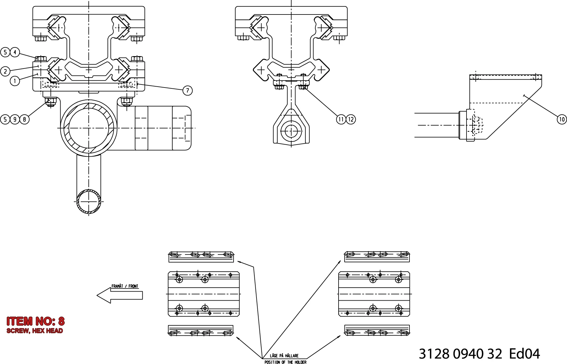 0147 1479 03 SCREW, HEX HEAD - Technical Drawing