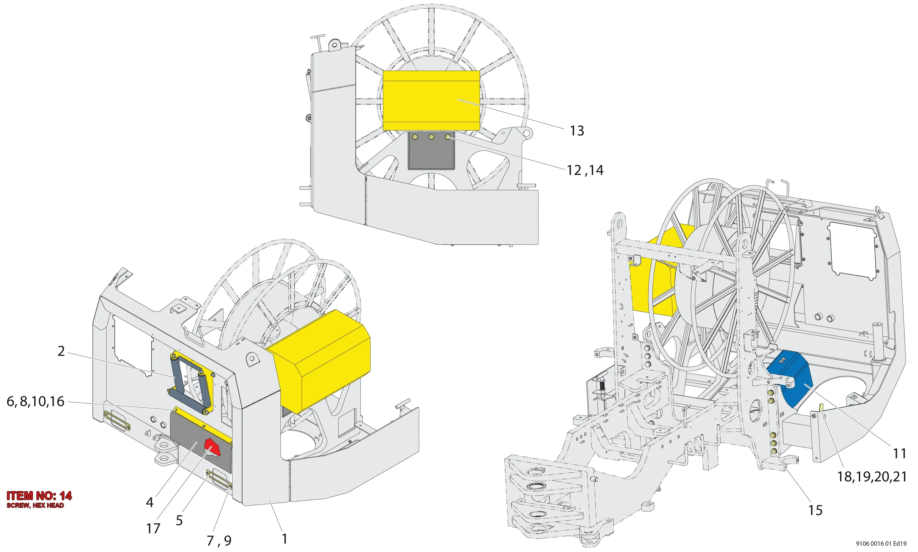 0147 1550 03 SCREW, HEX HEAD - Technical Drawing