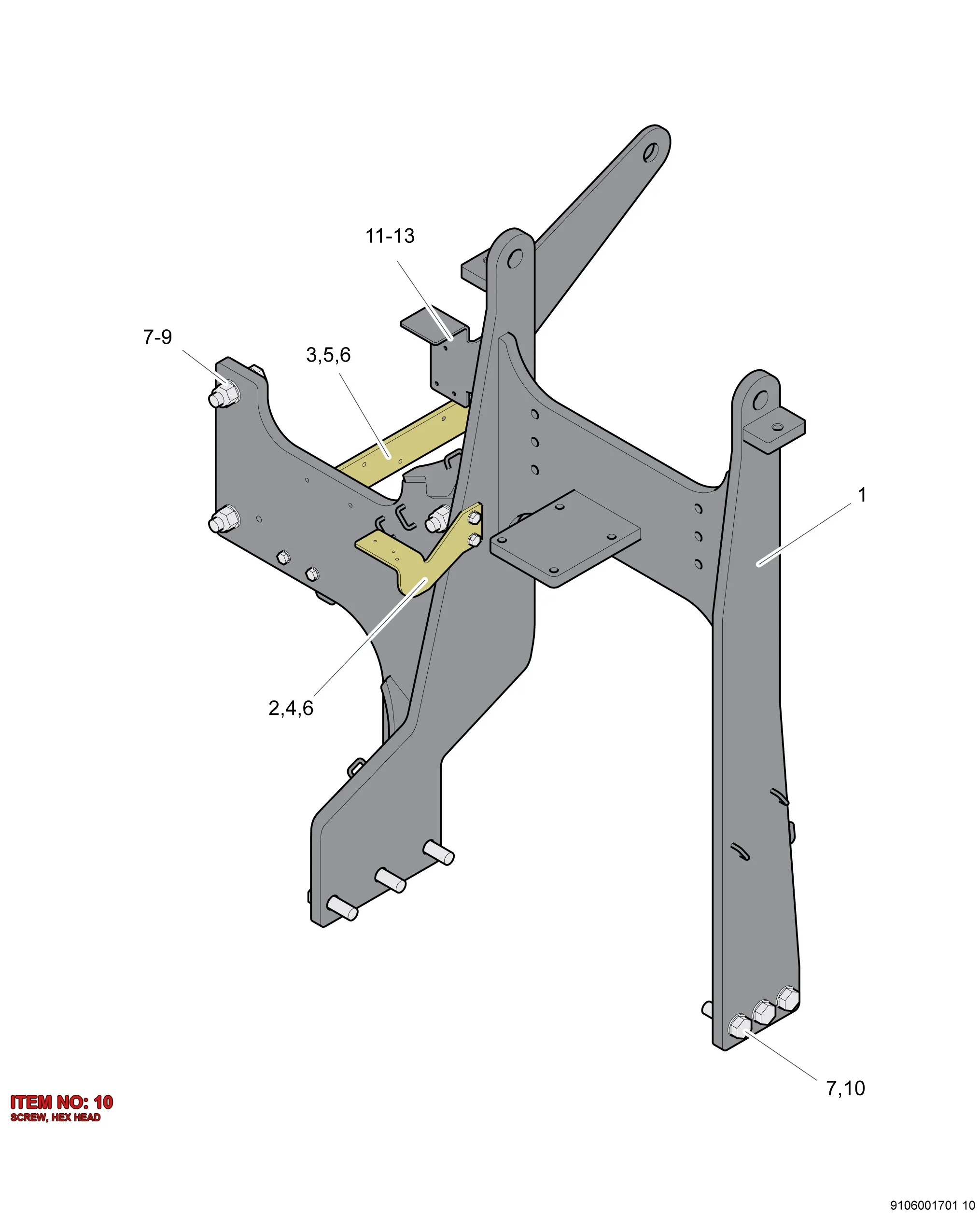 0147 1554 03 SCREW, HEX HEAD - Technical Drawing
