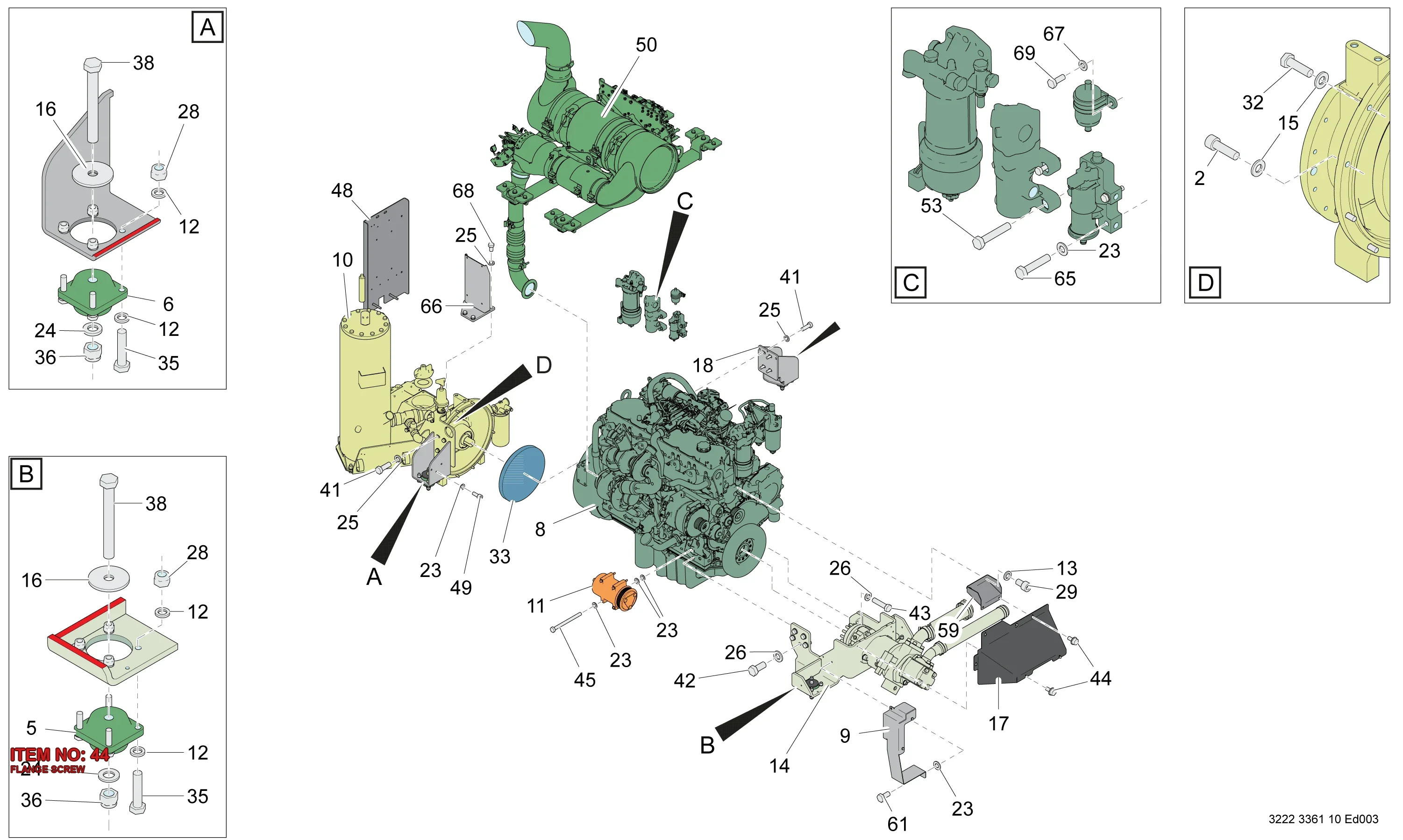 0147 3000 33 FLANGE SCREW - Technical Drawing