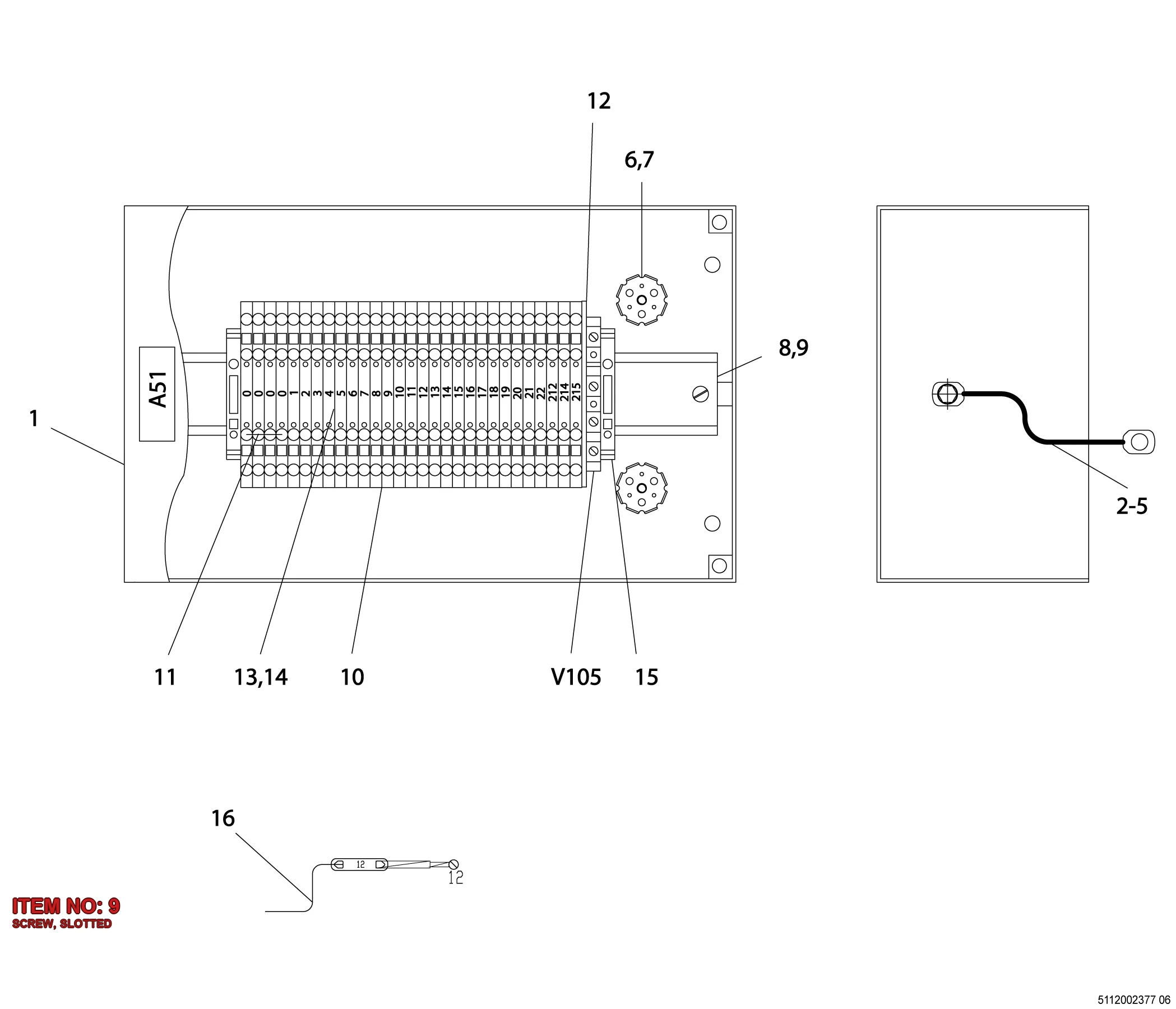 0160 6035 00 SCREW, SLOTTED - Technical Drawing
