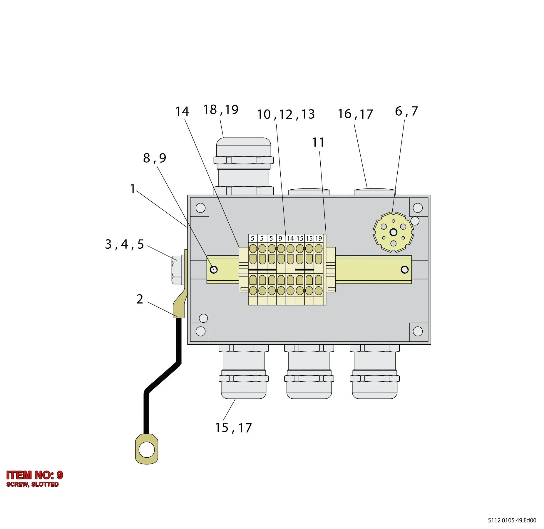 0160 6036 00 SCREW, SLOTTED - Technical Drawing