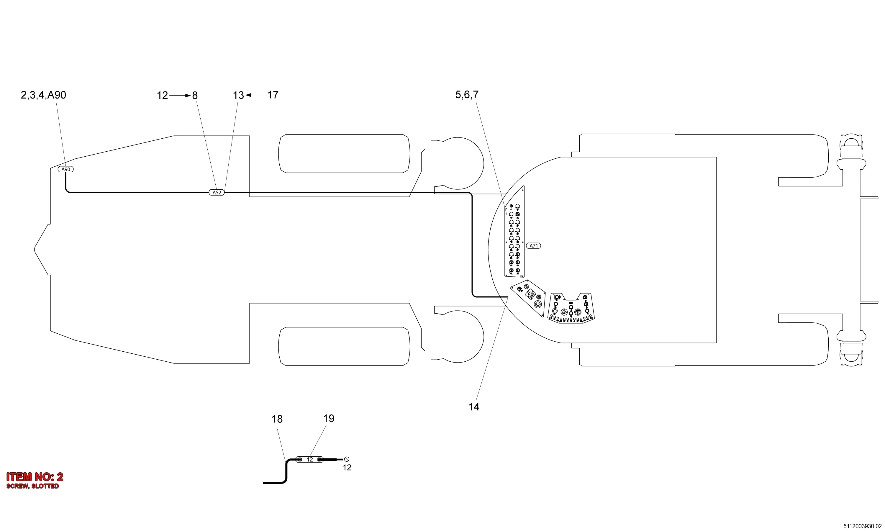0160 6040 00 SCREW, SLOTTED - Technical Drawing