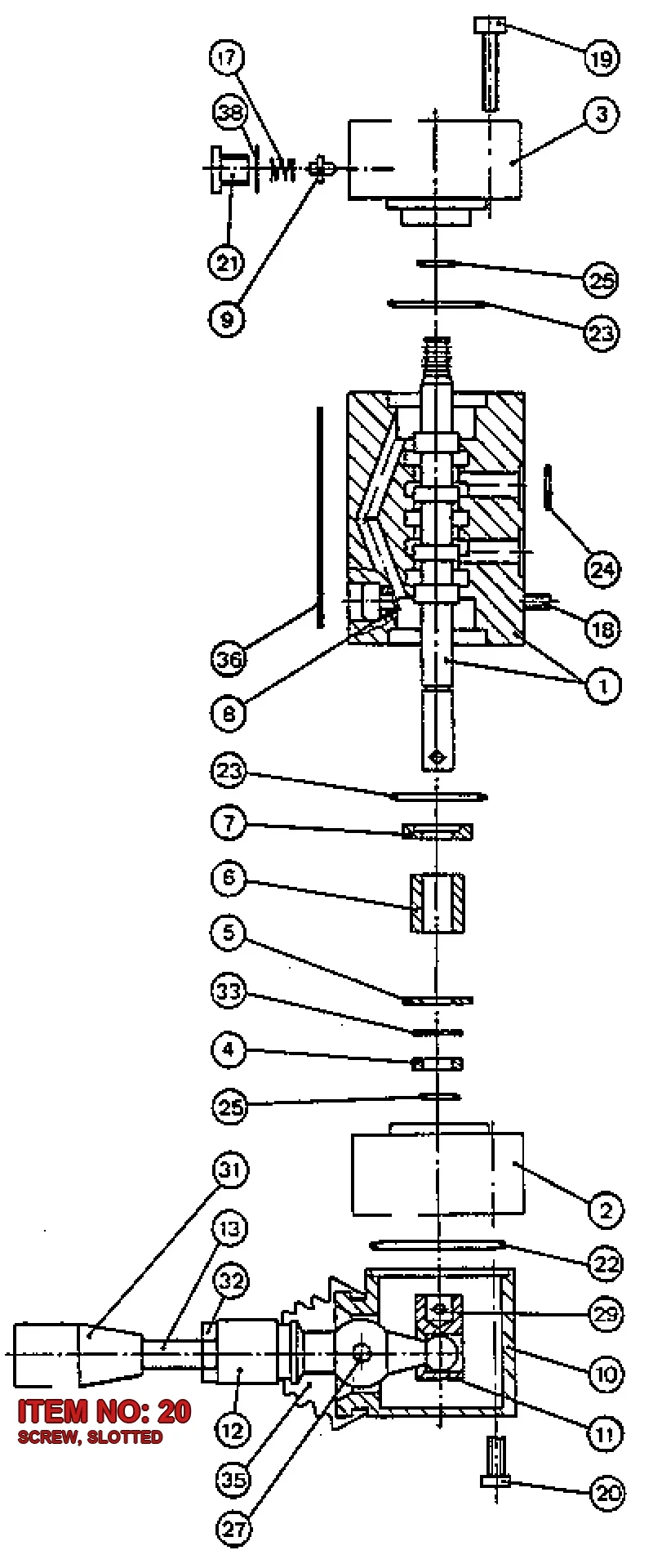0160 6054 00 SCREW, SLOTTED - Technical Drawing