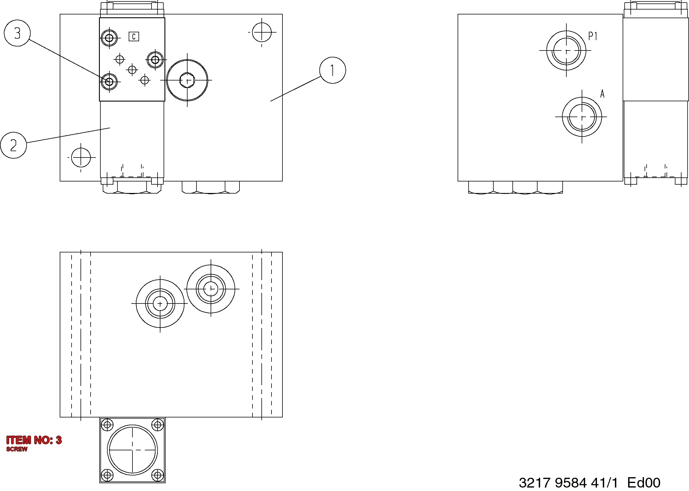 0211 1177 03 HEX SOCK. SCREW - Technical Drawing