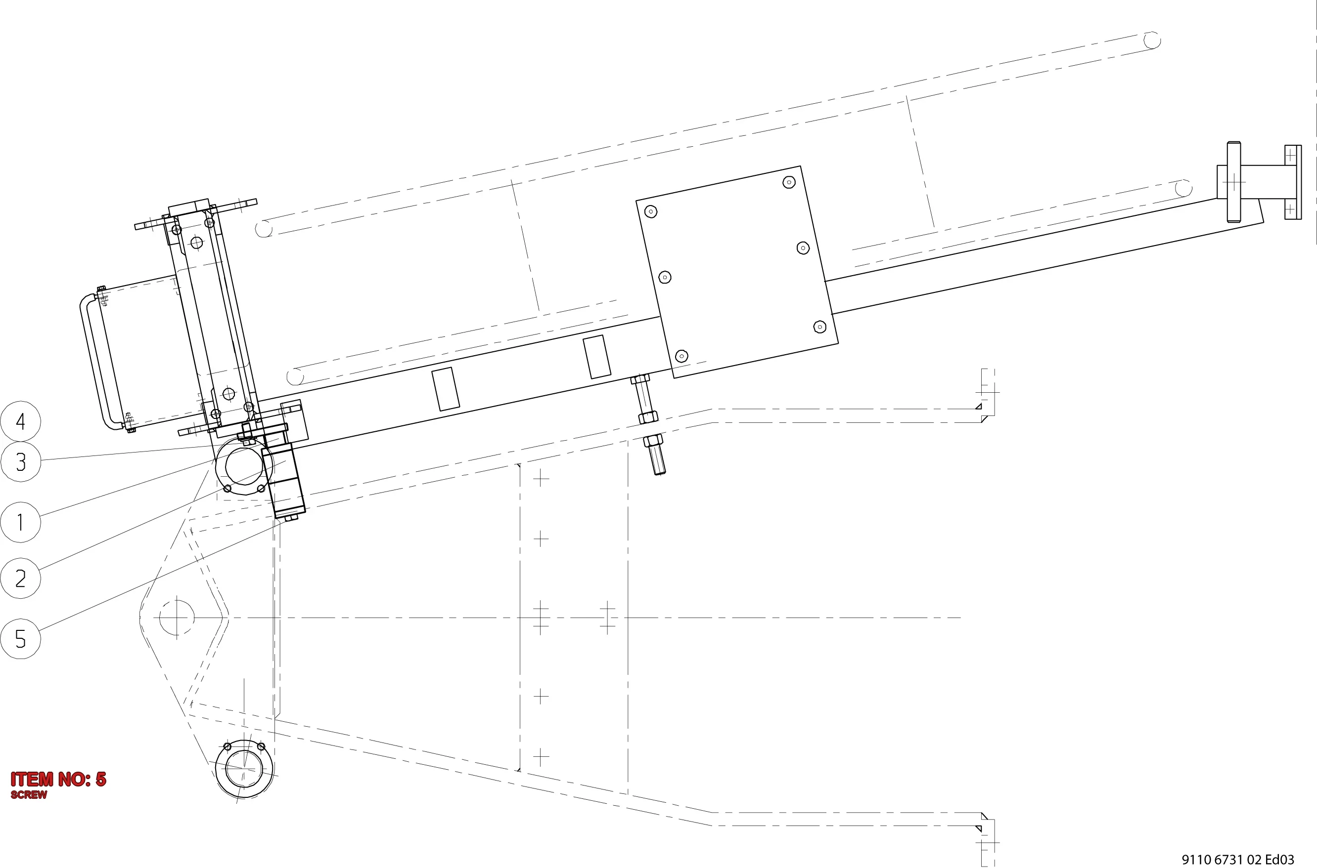 0211 1960 85 SCREW - Technical Drawing