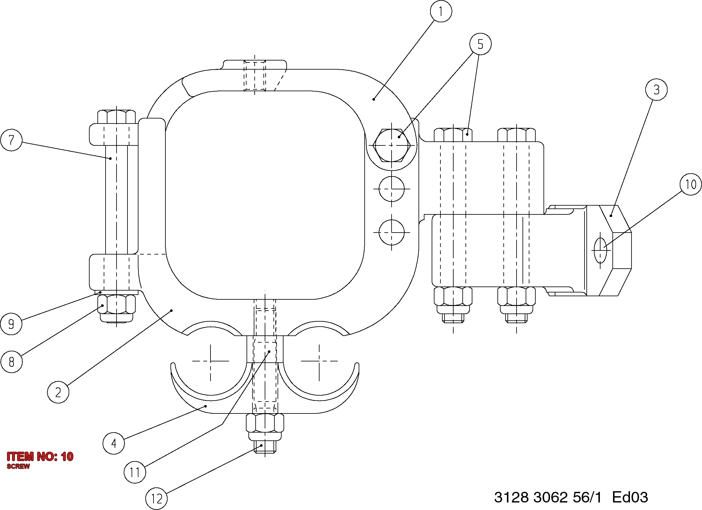 0211 1962 89 SCREW - Technical Drawing