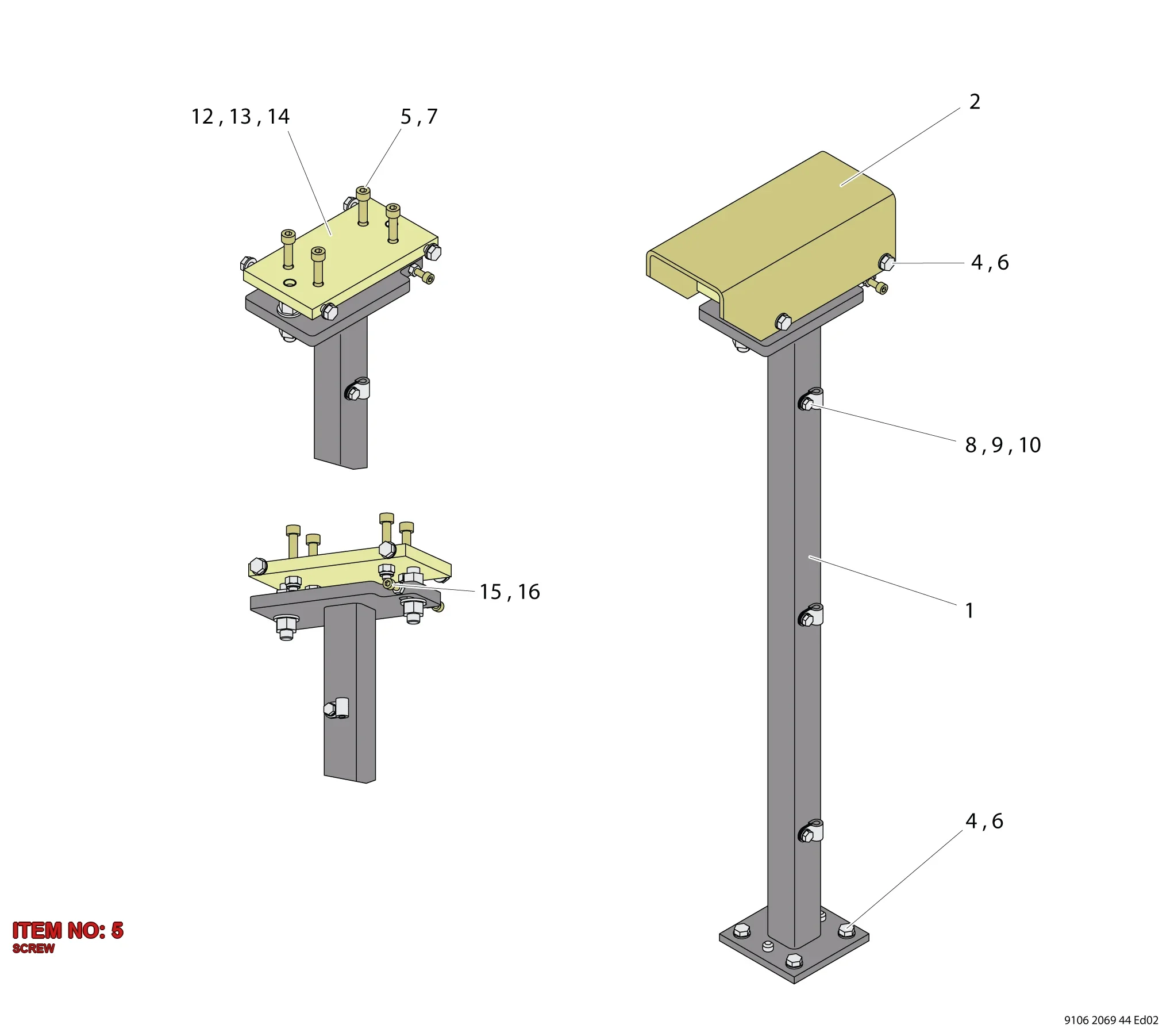 0211 1963 78 SCREW - Technical Drawing