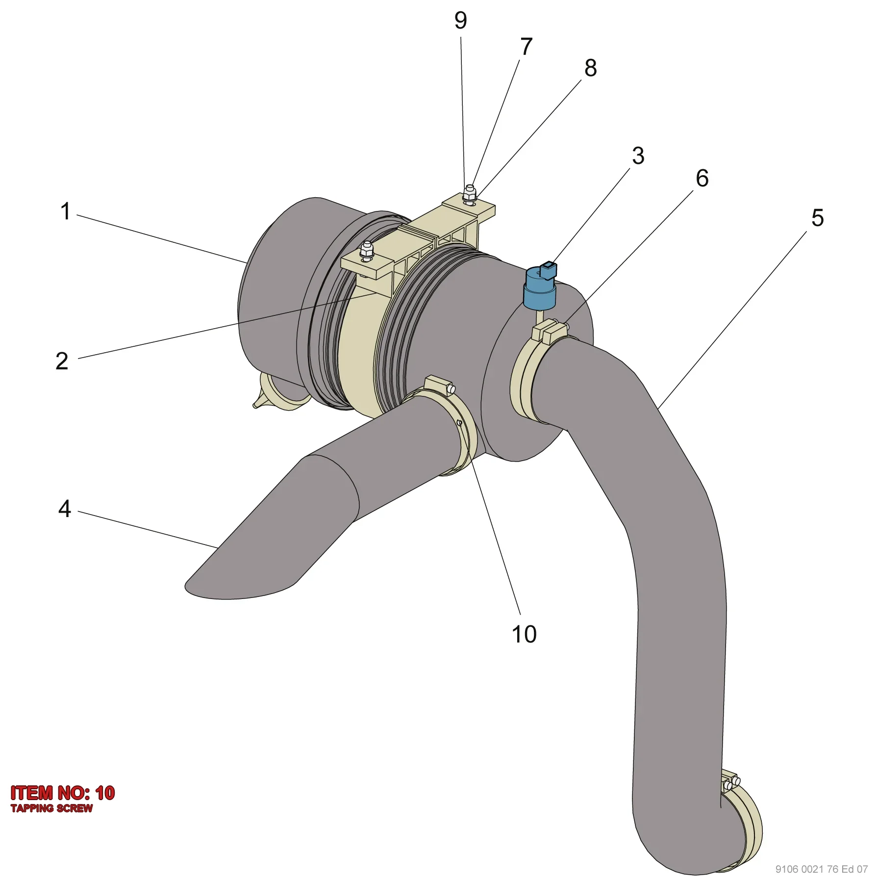 0226 3320 05 TAPPING SCREW - Technical Drawing