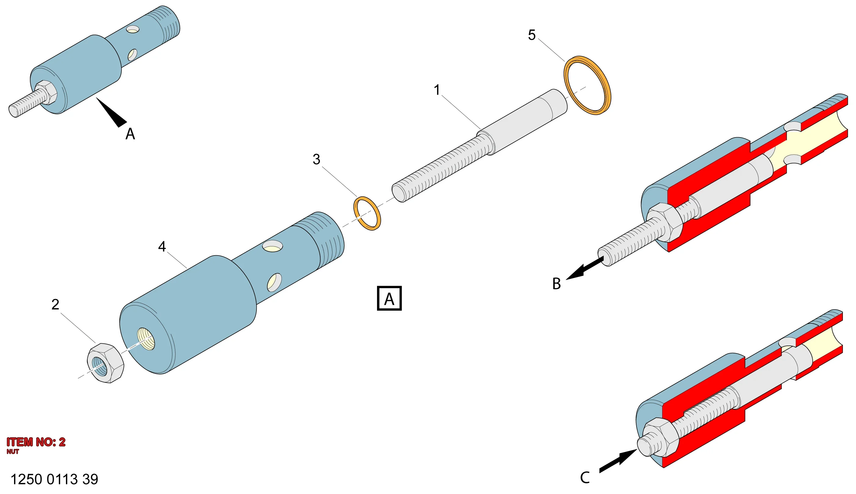 0266 2110 00 NUT - Technical Drawing