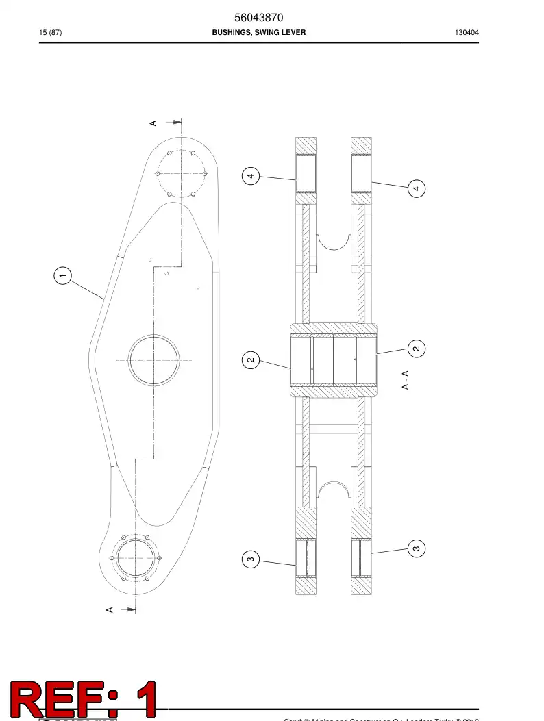 02686270 026 862 70 Swing Lever, Machining - Sandvik Technical Drawing