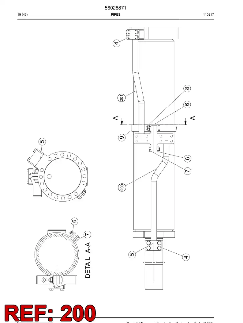 02722071 027 220 71 Tube - Sandvik Technical Drawing