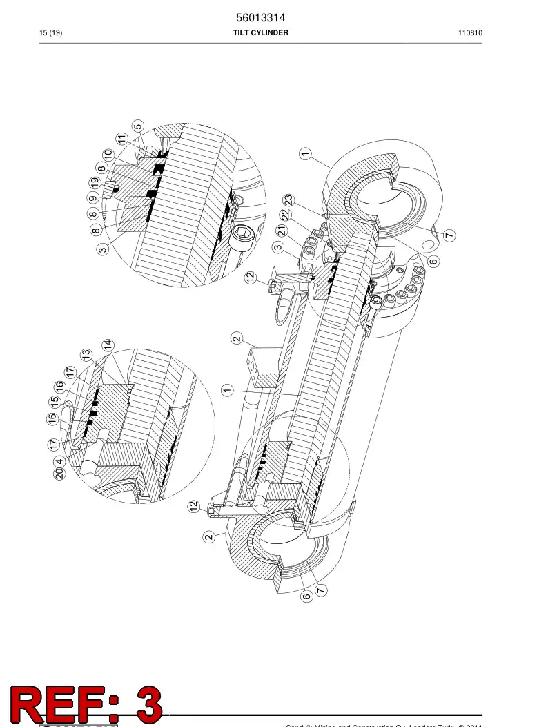 02728540 027 285 40 End cover - Sandvik Technical Drawing