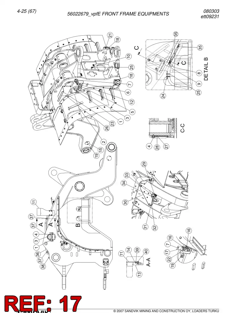 02767160 027 671 60 Bracket - Sandvik Technical Drawing