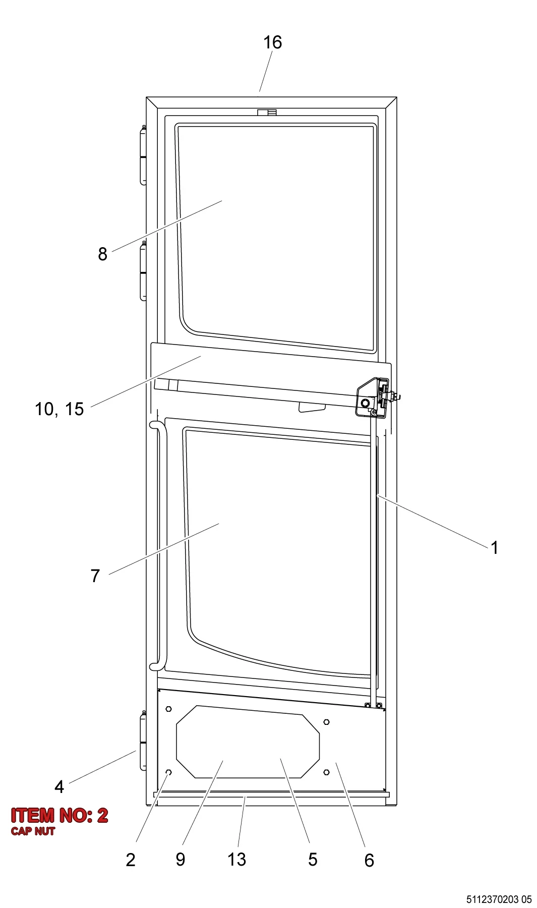 0277 1310 00 CAP NUT - Technical Drawing