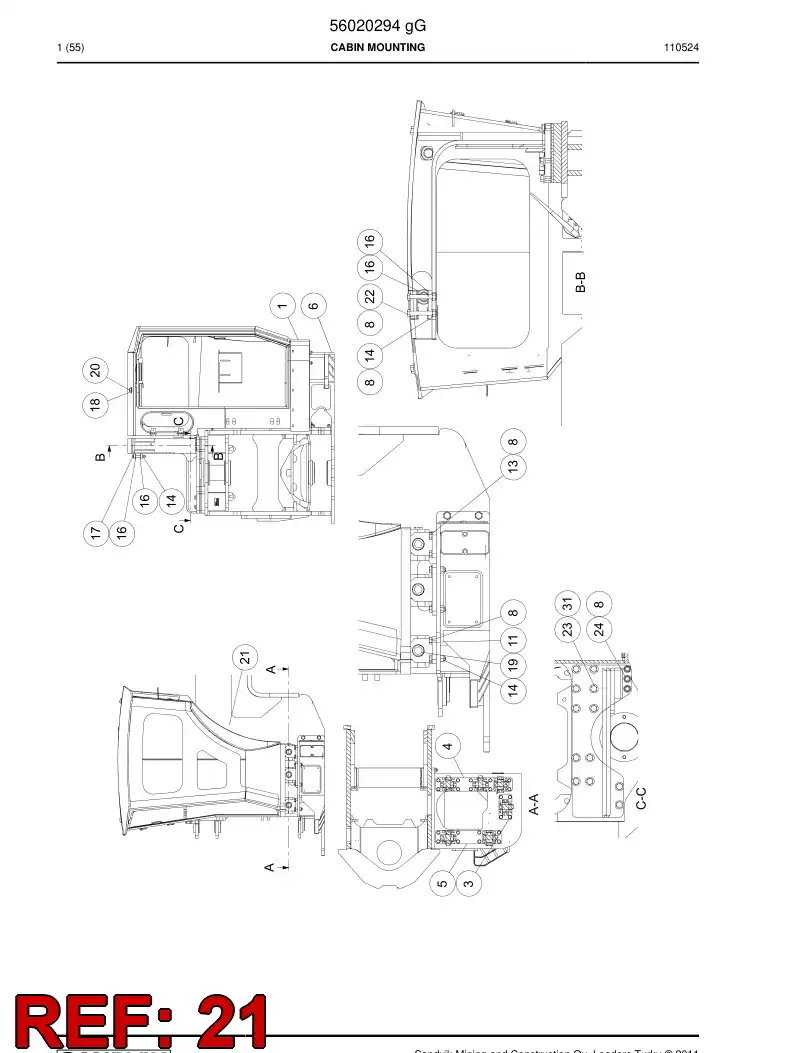02792730 027 927 30 Cover rubber - Sandvik Technical Drawing