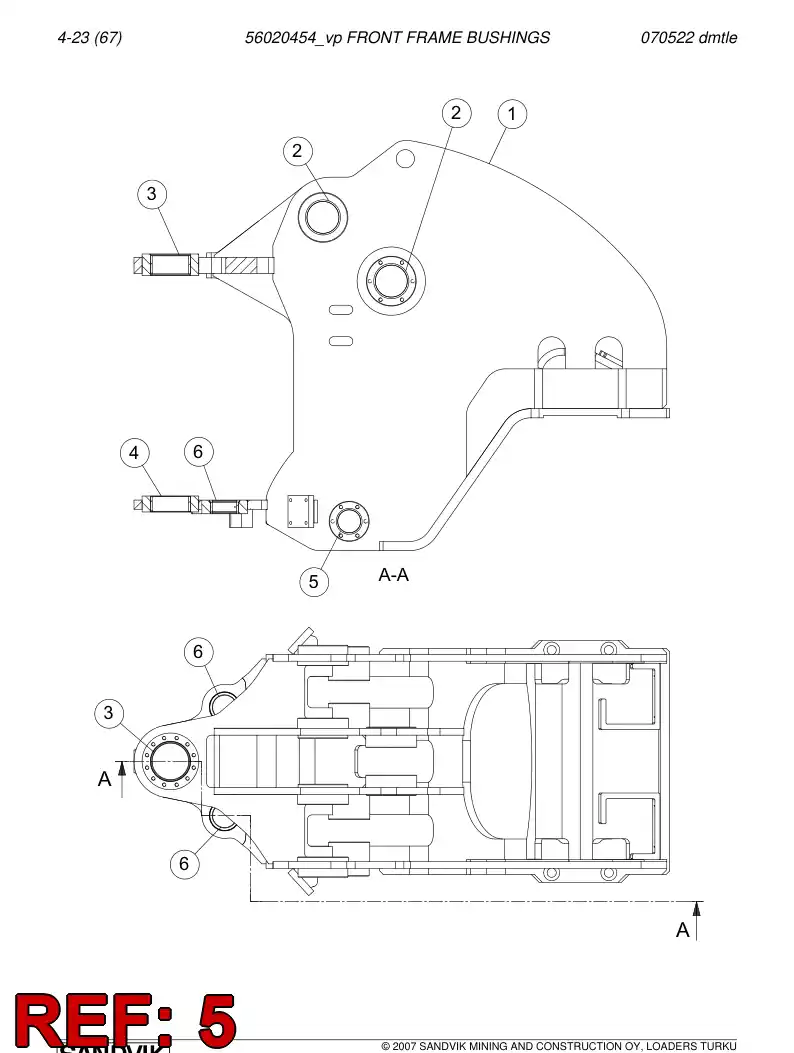 02793610 027 936 10 Bushing - Sandvik Technical Drawing
