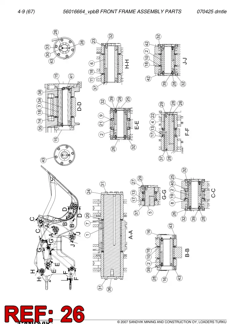 02794740 027 947 40 Flange - Sandvik Technical Drawing
