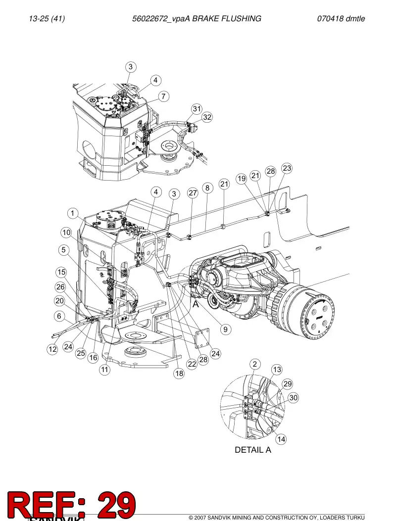 02796610 027 966 10 Hydraulic hose - Sandvik Technical Drawing