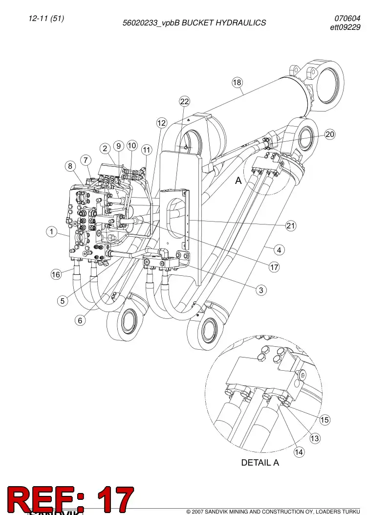 02847290 028 472 90 Hydraulic hose - Sandvik Technical Drawing