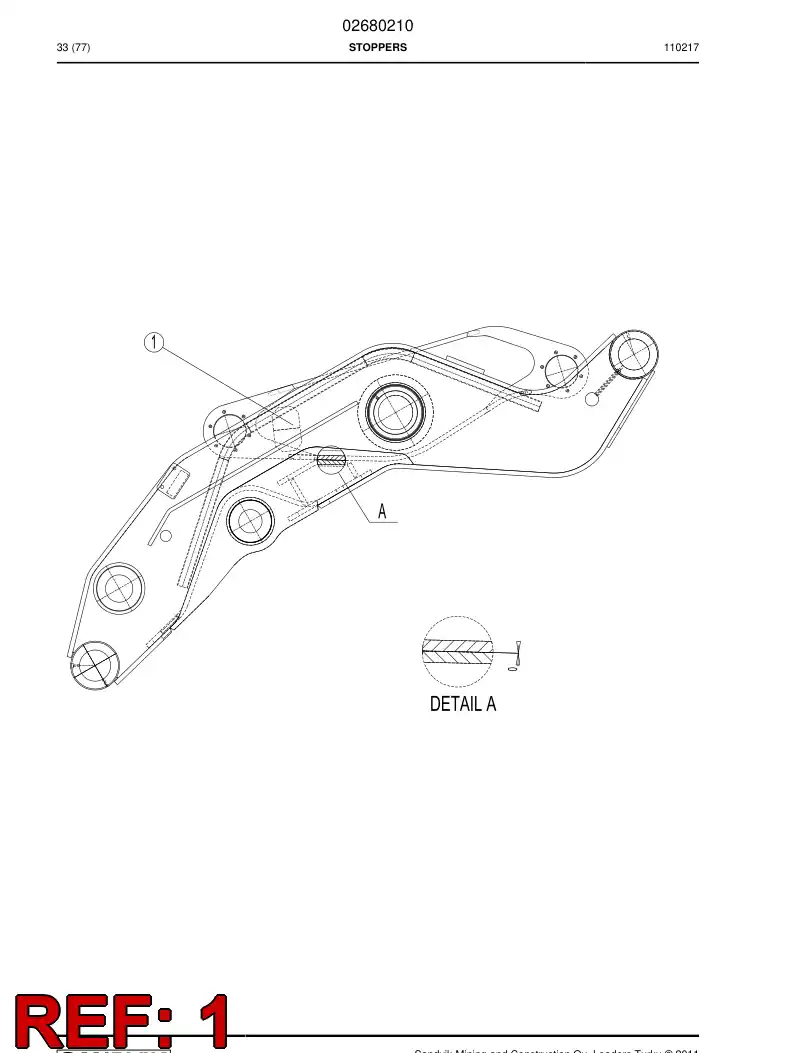 02862760 028 627 60 Damper - Sandvik Technical Drawing