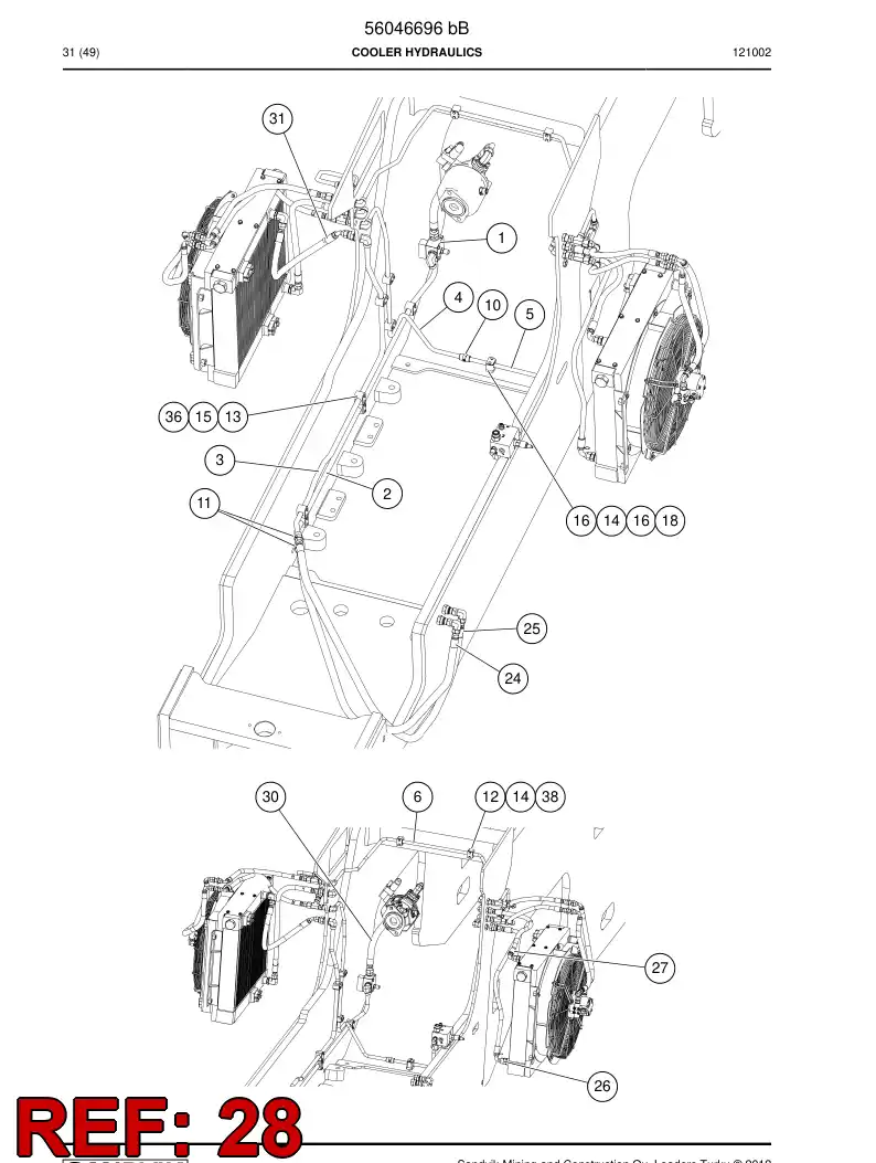 02867140 028 671 40 Hydraulic hose - Sandvik Technical Drawing