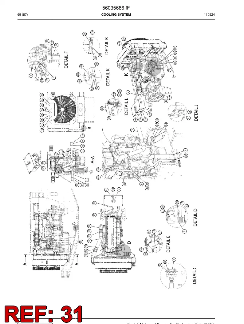 02867430 028 674 30 Hydraulic hose - Sandvik Technical Drawing