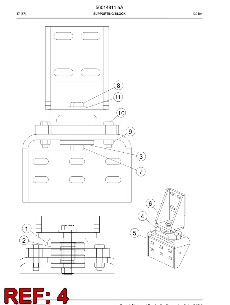 02930180 029 301 80 Plate, Mounting - Sandvik Technical Drawing