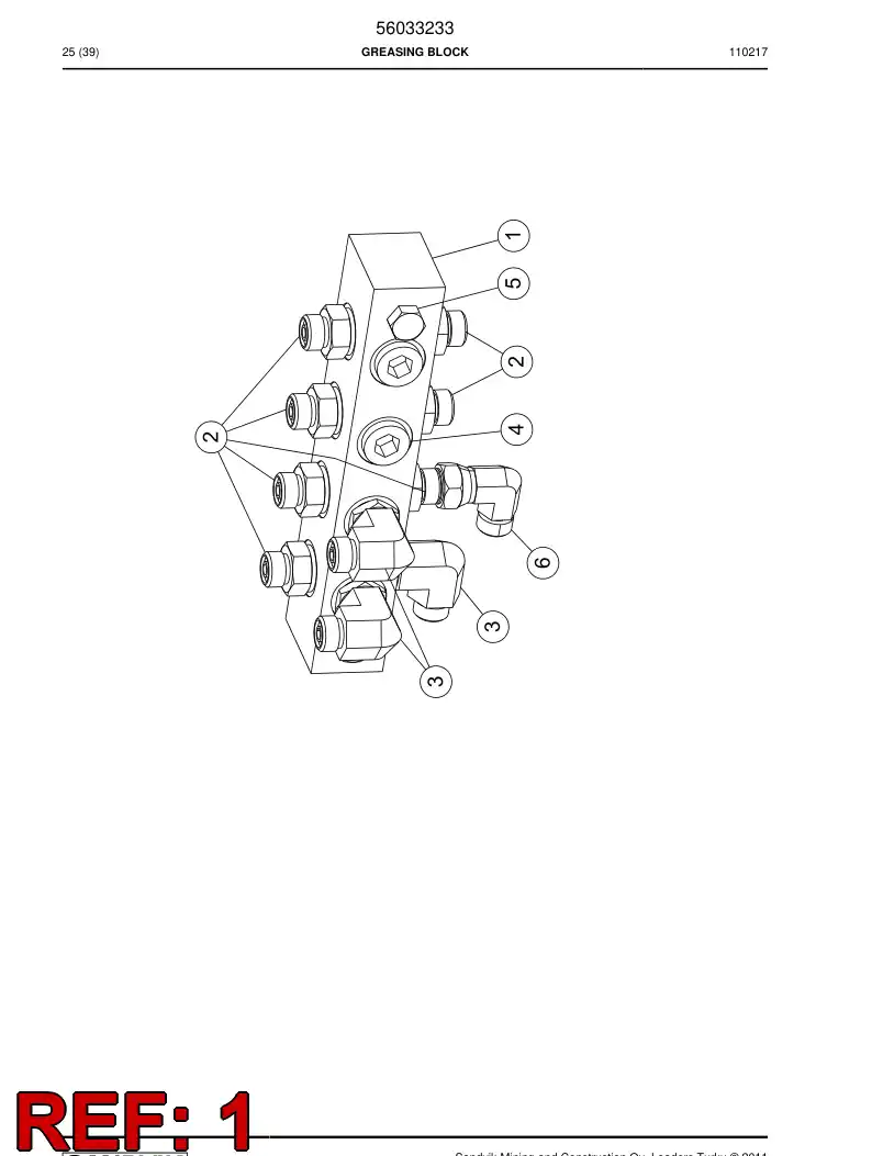 02935010 029 350 10 Block, Distribution - Sandvik Technical Drawing