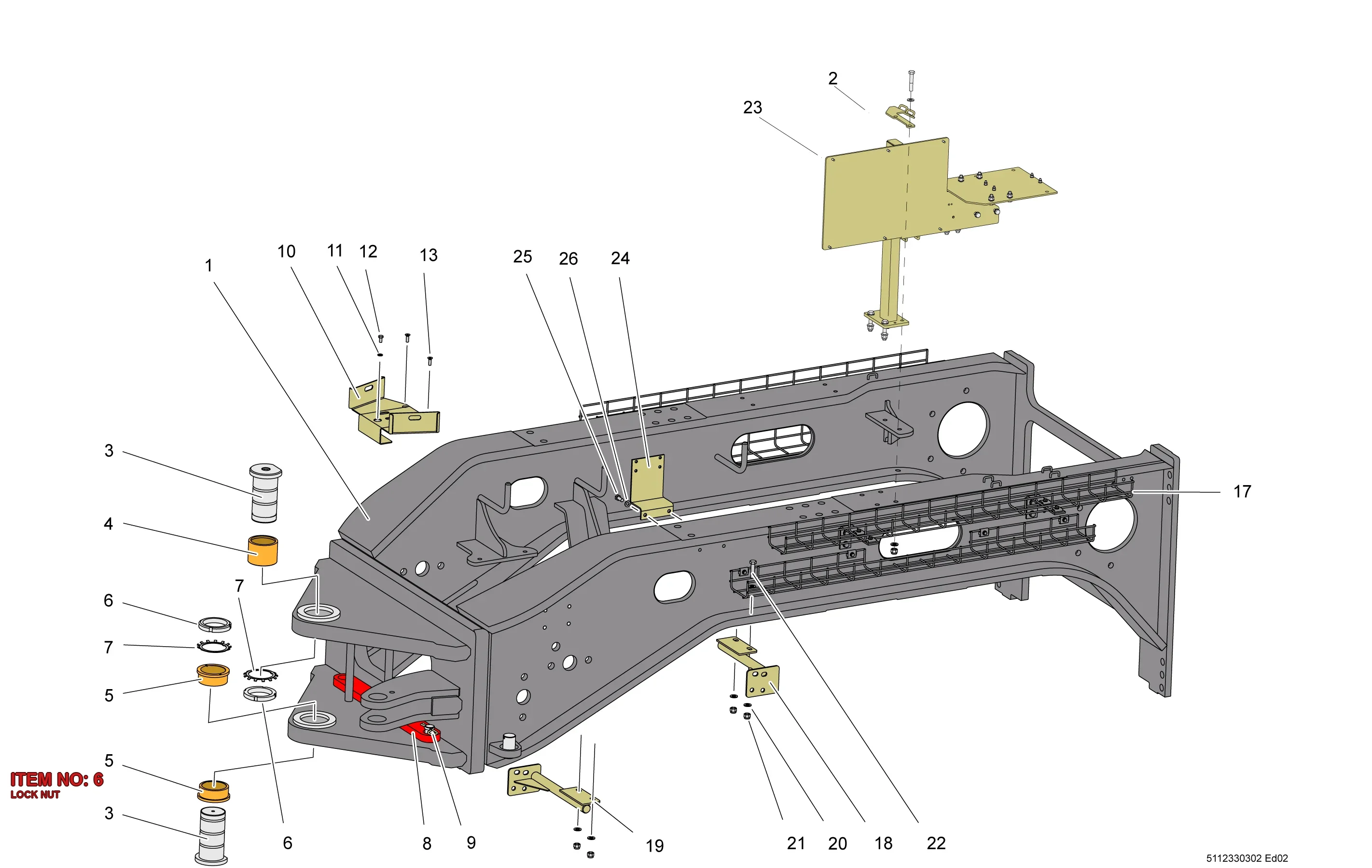 0295 3117 00 LOCK NUT - Technical Drawing