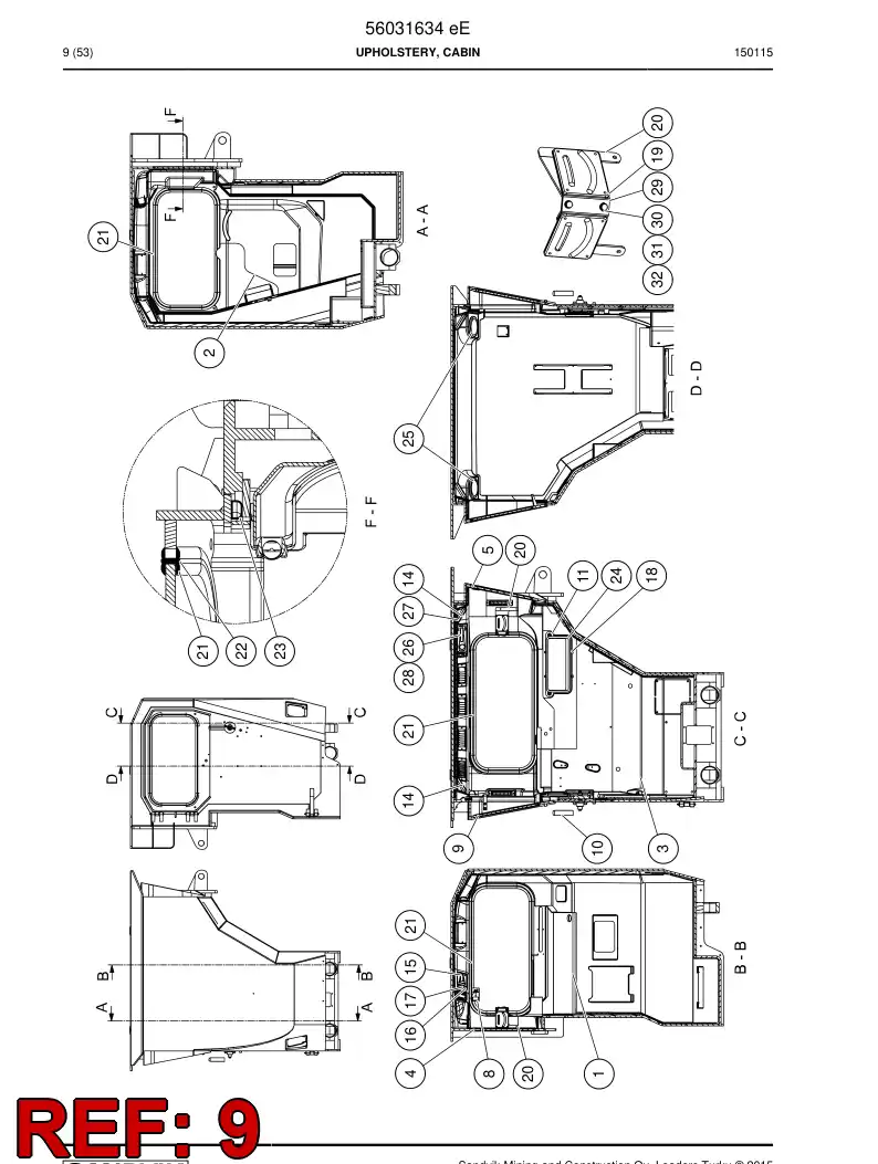 02986610 029 866 10 Windshield Assembly - Sandvik Technical Drawing