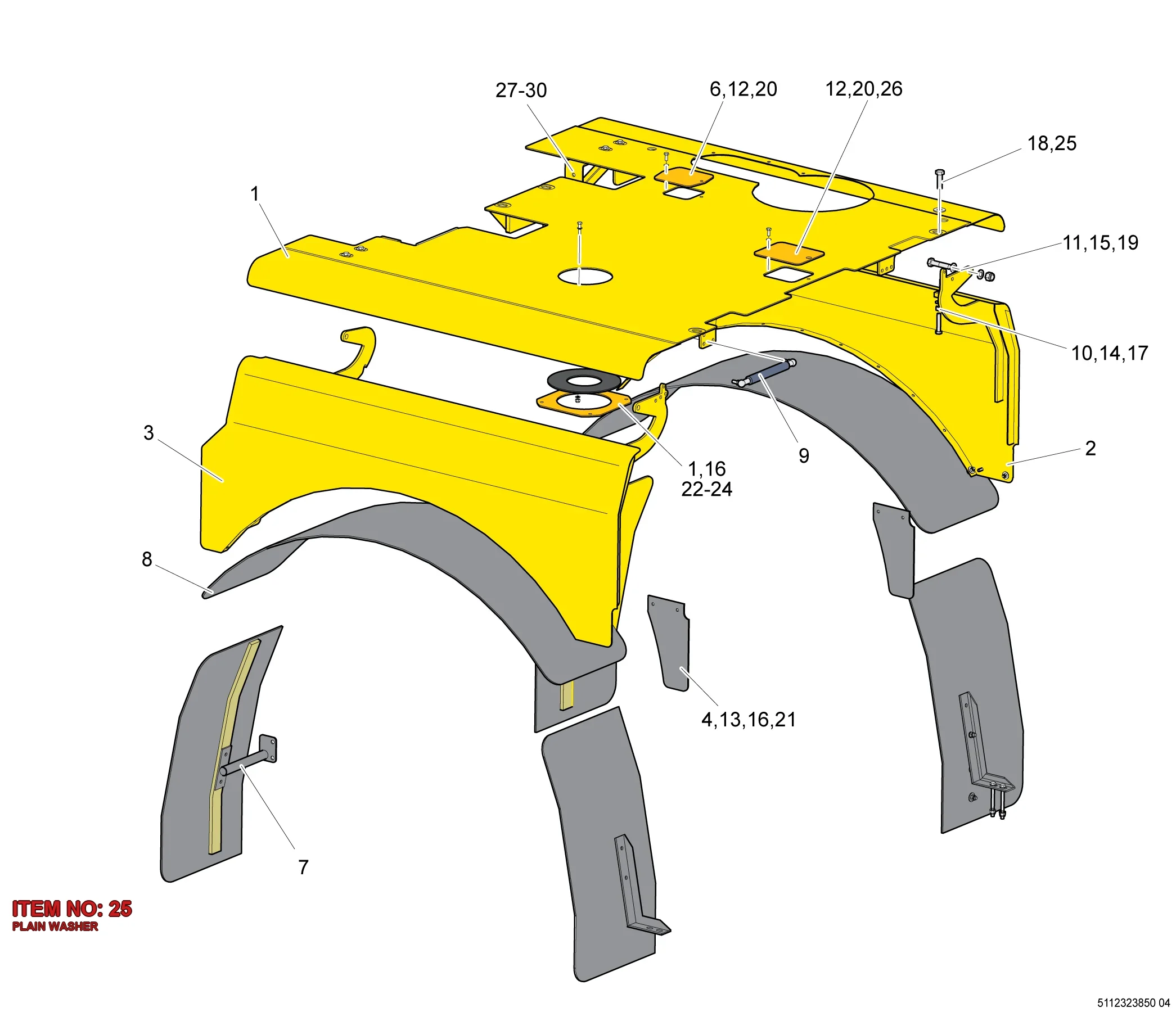 0300 0276 03 PLAIN WASHER - Technical Drawing